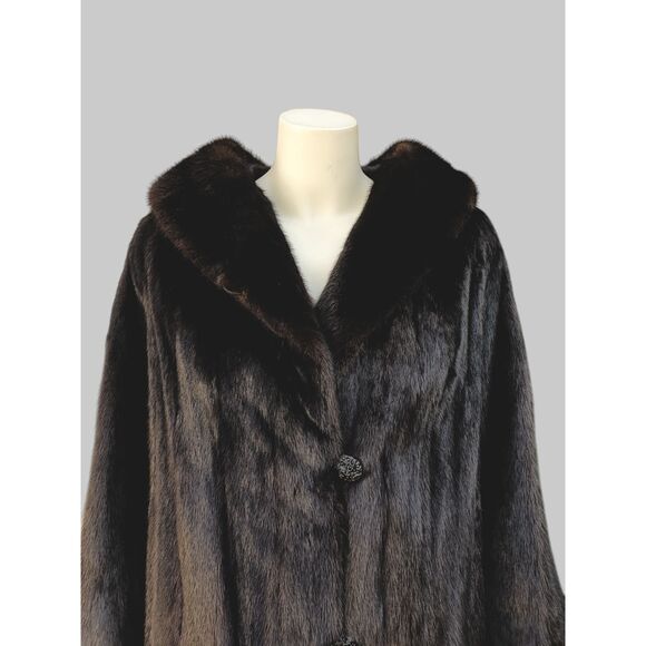 Vintage Dark Brown Mink Coat -Medium - Picture 6 of 10